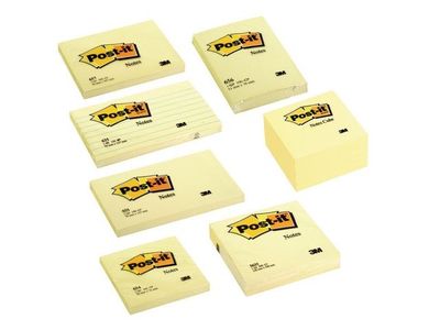 Notes POST-IT kub 2028 76x76 mm gul