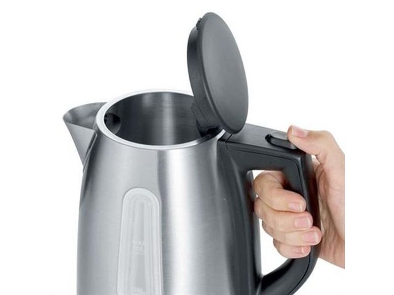 Vattenkokare bo.stål/svart 1 liter 2200W