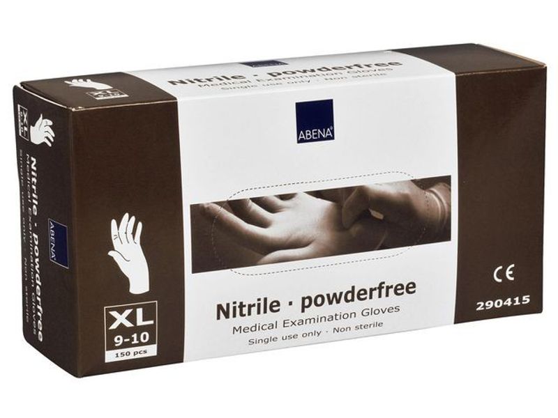 Nitrilhandske puderfri vit XL 150/fp