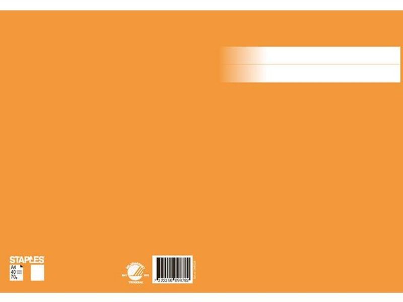 Skrivhäfte A4 olinjerat orange