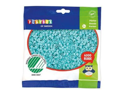 Rörpärlor pastell turkos 6000/fp