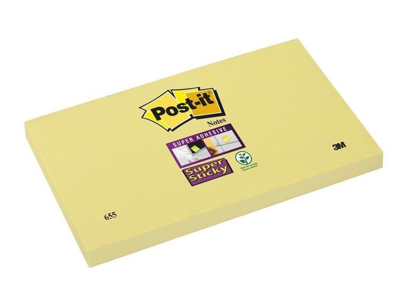 Notes POST-IT SS 76x127mm gul 6/fp