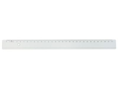 Linjal 30 cm cm/mm-gradering plast 10/fp