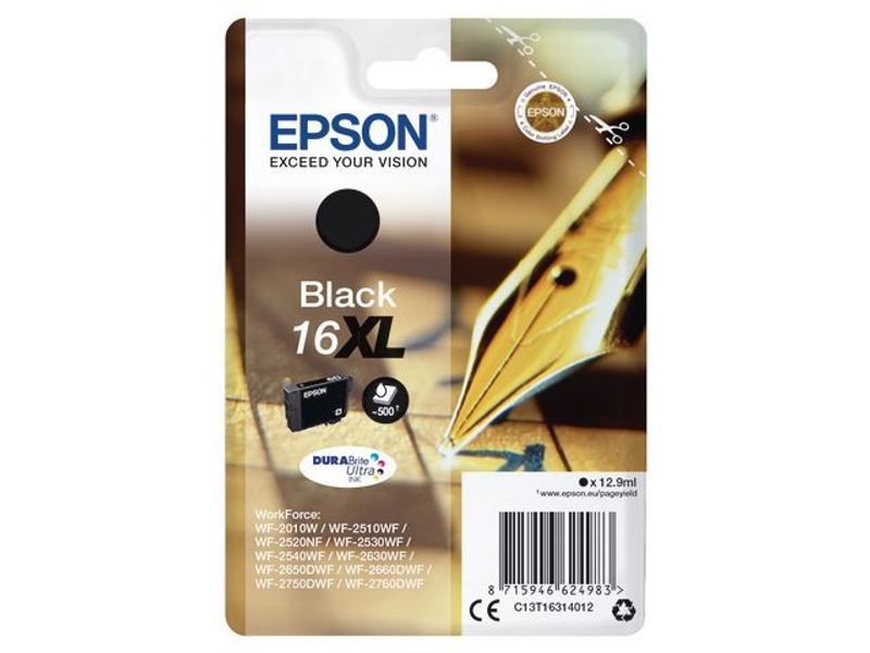 Bläckpatron EPSON C13T16314012 svart