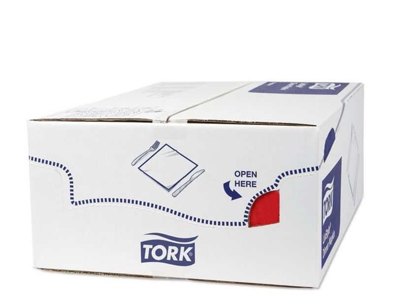 Servett TORK LinStyle röd 39x39  50/fp