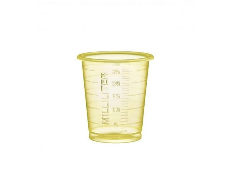 Medicinbägare Eco 30ml smal gul 90/fp