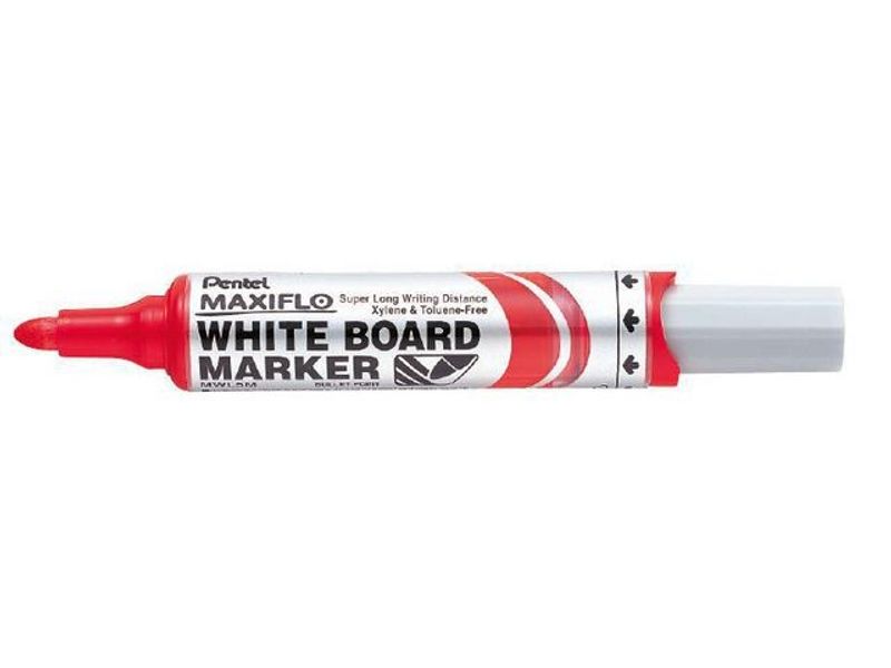 Whiteboardpenna PENTEL Maxiflo rund röd