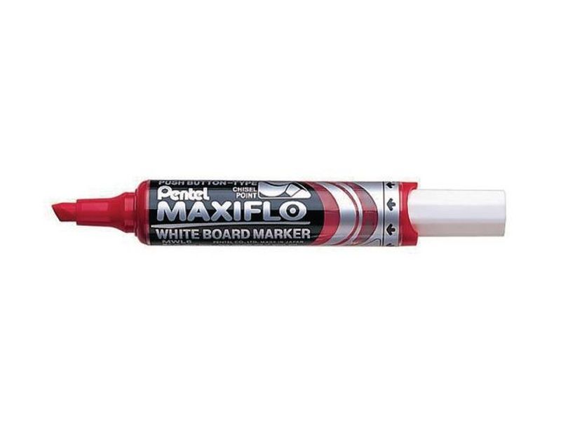 Whiteboardpenna PENTEL Maxiflo sned röd