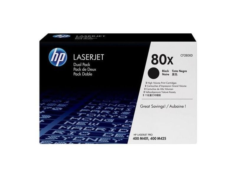 Toner HP CF280XD 80X 13,8K svart 2/fp