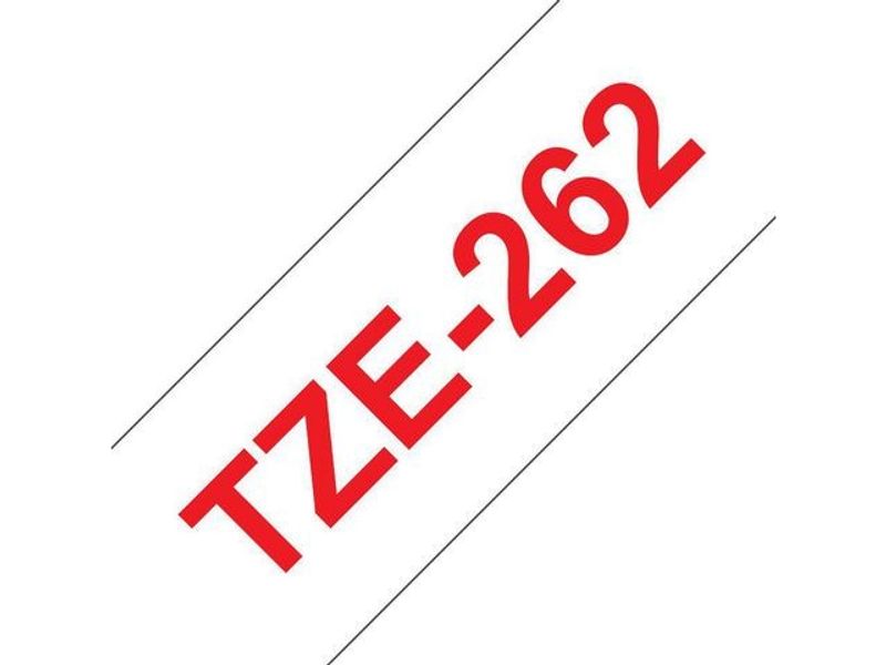 Tape BROTHER TZE262 36mm Röd på Vit