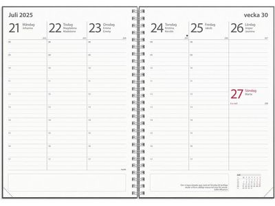 Kalender Study Textile grå A5 24/25