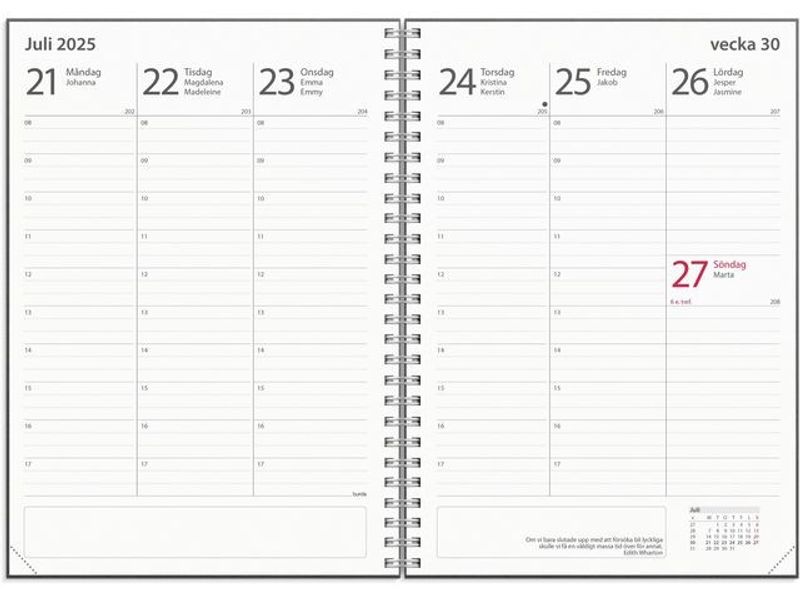 Kalender Study Textile grå A5 24/25