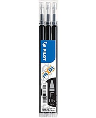 Refill PILOT Frixion 0,5mm svart 3/fp