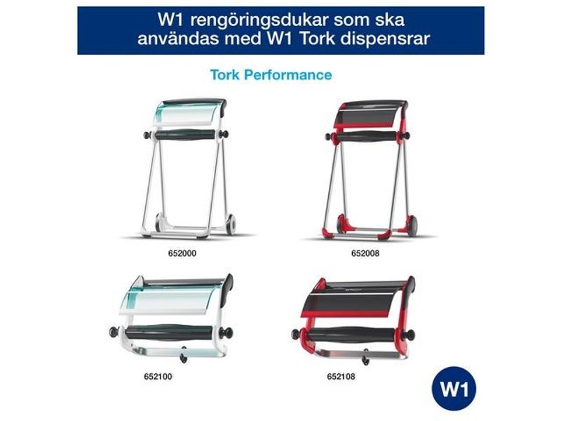 Industritork TORK Uni W1 vit 1150m