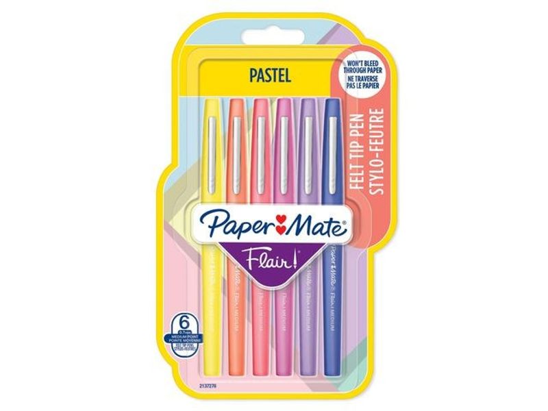 Märkpenna PAPERMATE Flair pastell 6/fp