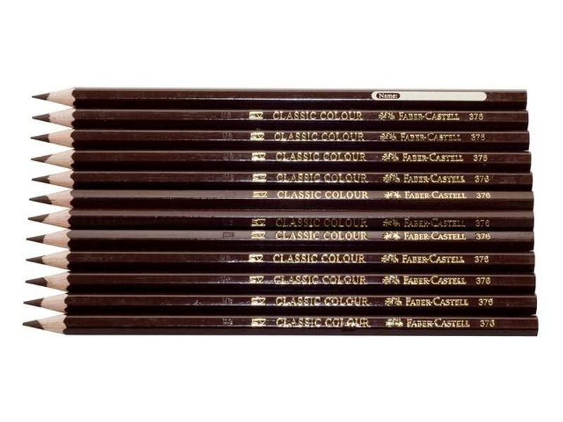 Färgpenna FABER-CASTELL brun 12/fp