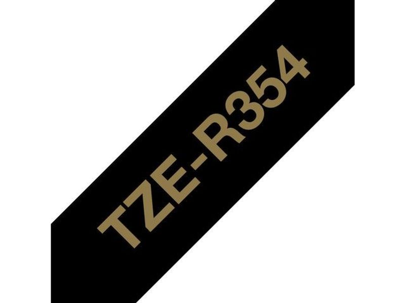 Tape BROTHER TZER354 24mm guld på svart