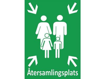 Skylt Återsamlingsplats A3 Aluminium