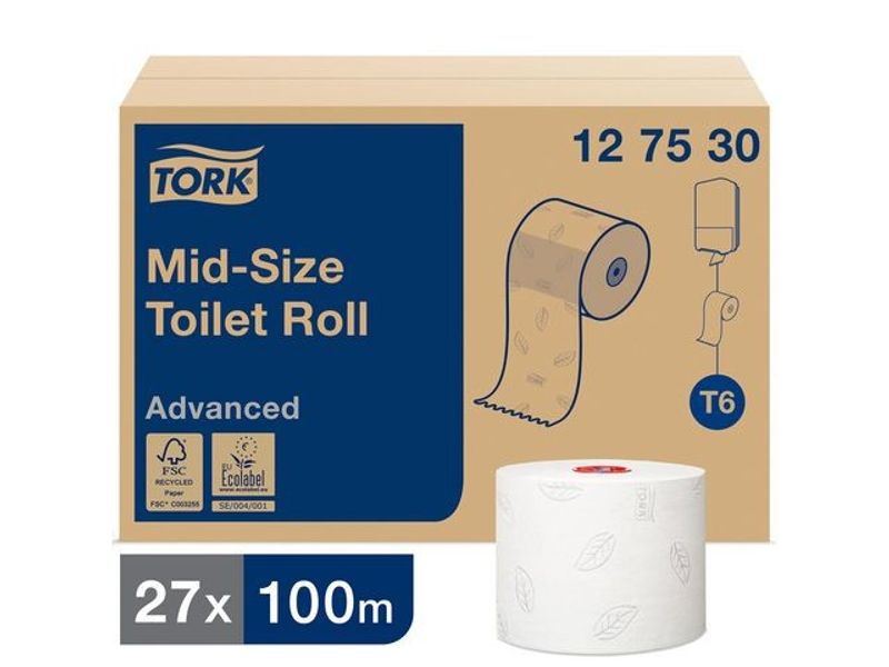 Toalettpapper TORK Adv T6 2-lag 27/fp