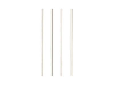 Sugrör PURE papper 6mm x 20cm vit 100/fp