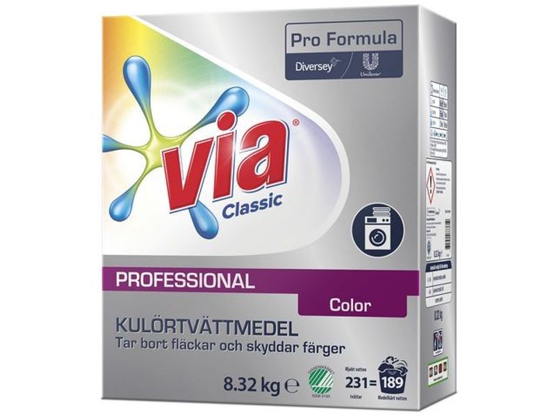 Tvättmedel VIA Pro Formula Color 8,32kg