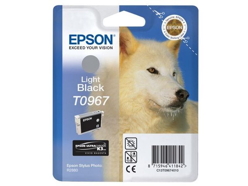 Bläckpatron EPSON C13T09674010 lj.svart