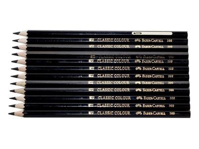 Färgpenna FABER-CASTELL svart 12/fp