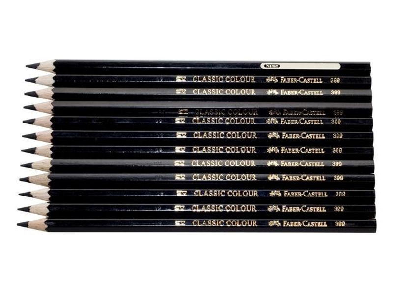 Färgpenna FABER-CASTELL svart 12/fp