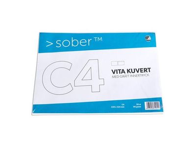 Kuvert konsument fp C4 remsa vit 50/fp