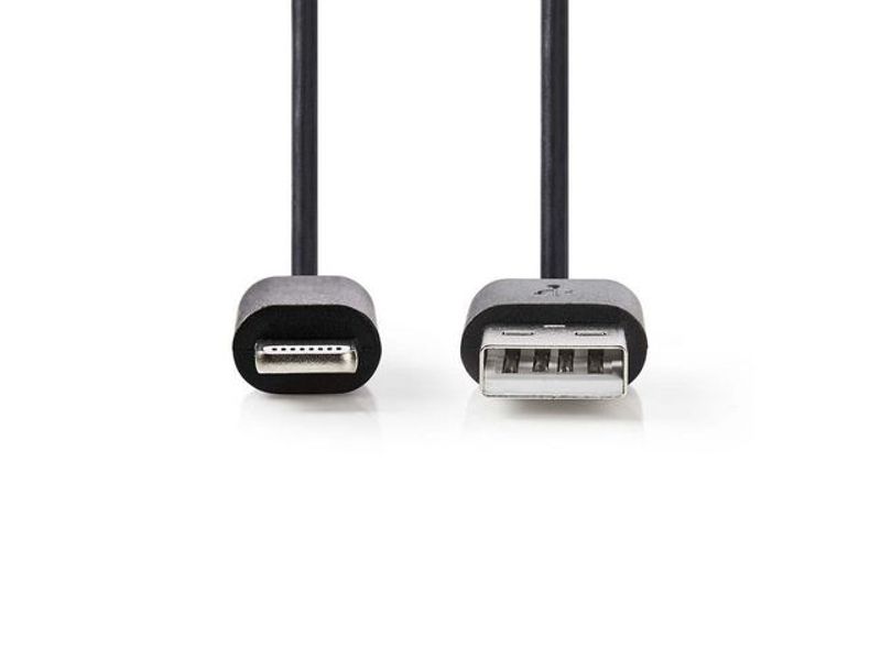 Kabel NEDIS Lightning - USB A 1m svart