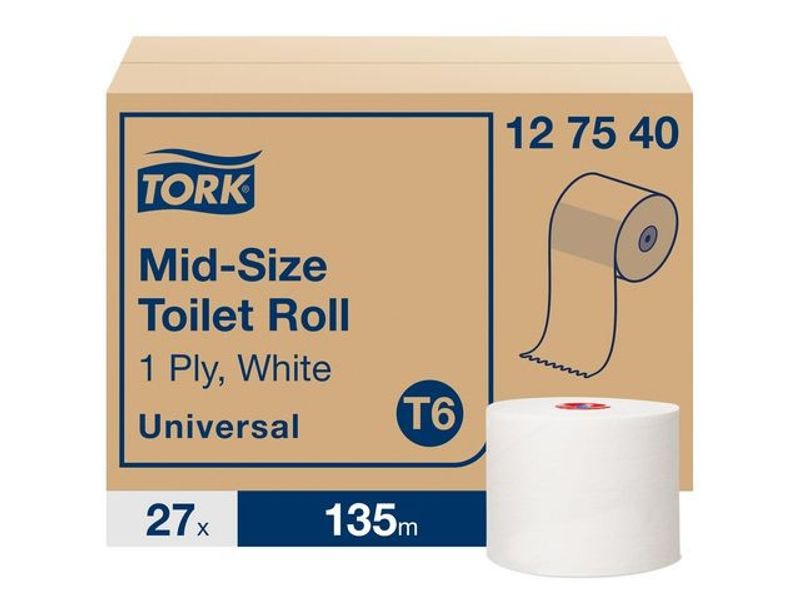 Toalettpapper TORK Uni T6 1-lag 27/fp