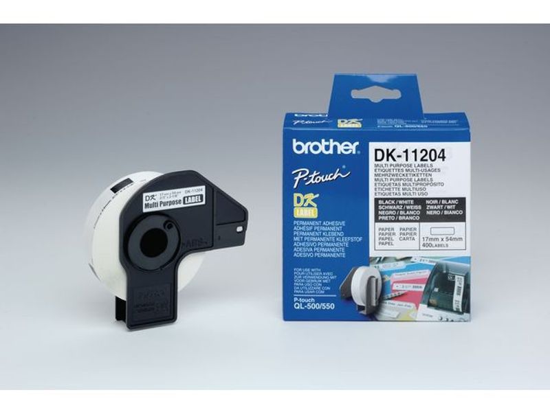 Etikett BROTHER DK11204 17x54mm 400/fp