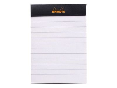 Ant.block RHODIA A7 80b linj svart