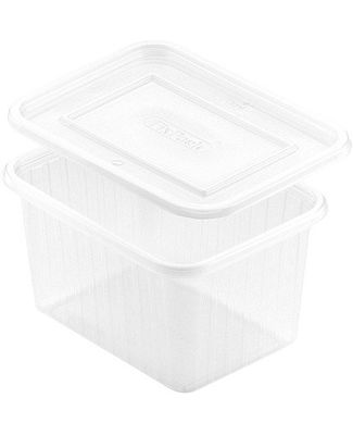 Plastform rektangulär 750ml m. lock50/fp