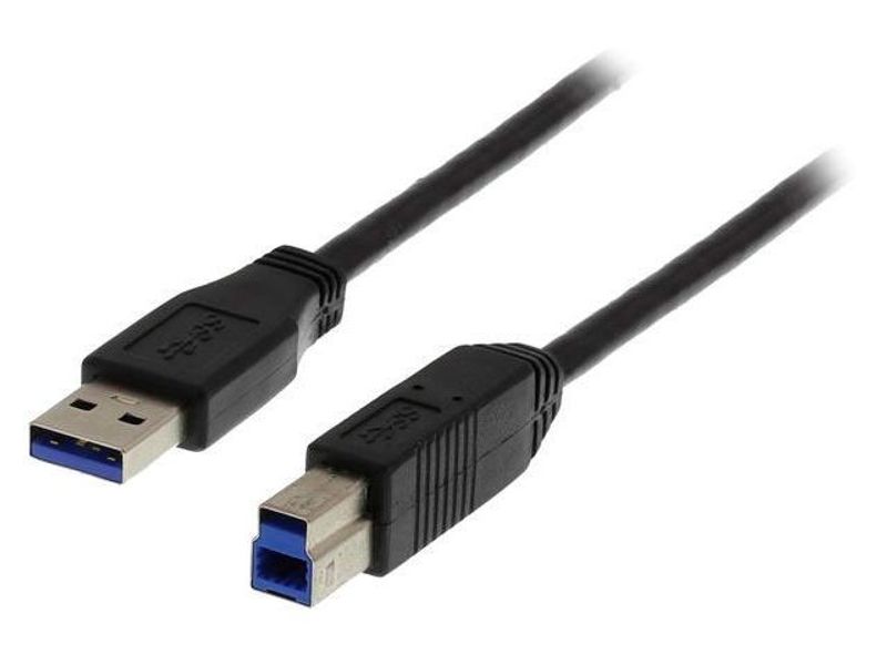 Kabel DELTACO USB 3.0 A-B 2m svart