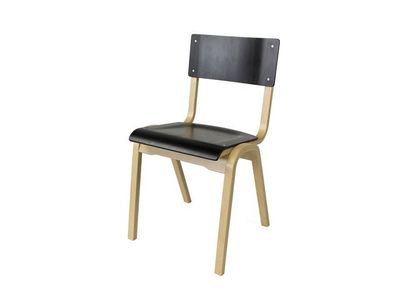 Stol Amanda sitthöjd 38cm svart/bok