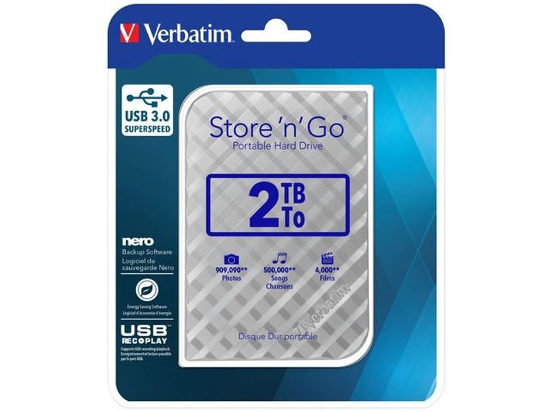 HDD Ext. VERBATIM 2.5' 3.0 2TB Silver