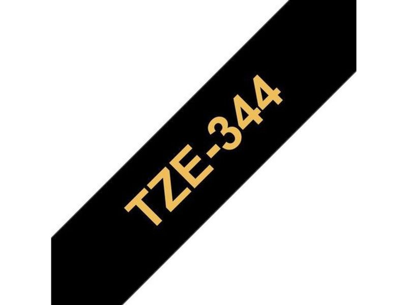 Tape BROTHER TZE344 18mm Guld på Svart