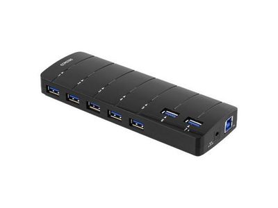 Hub DELTACO 7xUSB 3.0 svart