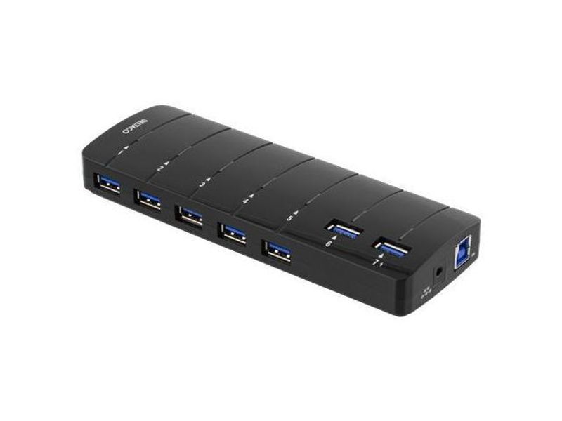 Hub DELTACO 7xUSB 3.0 svart