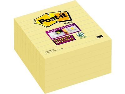 Notes POST-IT SS linj.101x101mm gul 6/fp