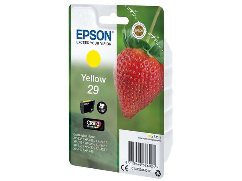 Bläckpatron EPSON C13T29844012 gul