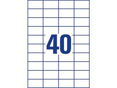 Etikett AVERY 52,5x29,7mm 4000/fp