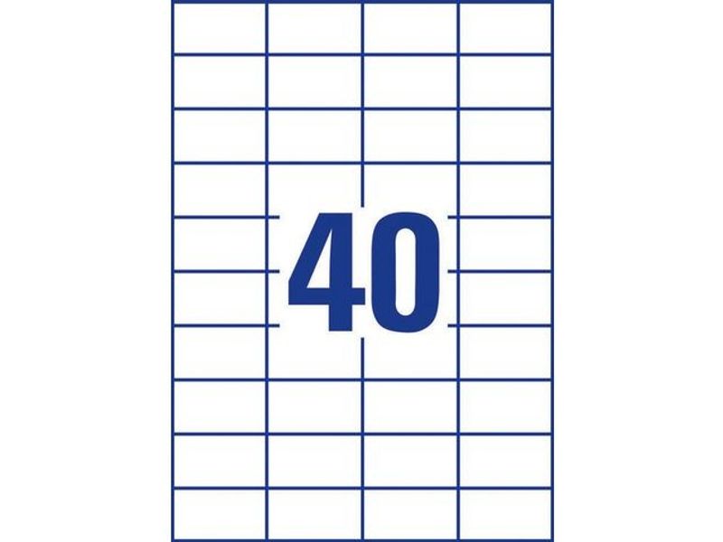 Etikett AVERY 52,5x29,7mm 4000/fp