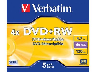 DVD+RW VERBATIM 4,7GB 5/fp