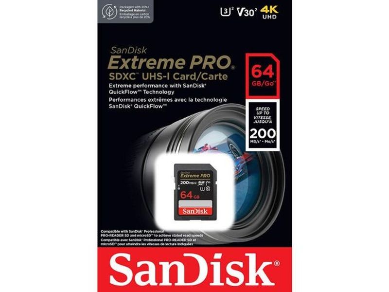 Minneskort SANDISK SDHC Extreme Pro 64GB