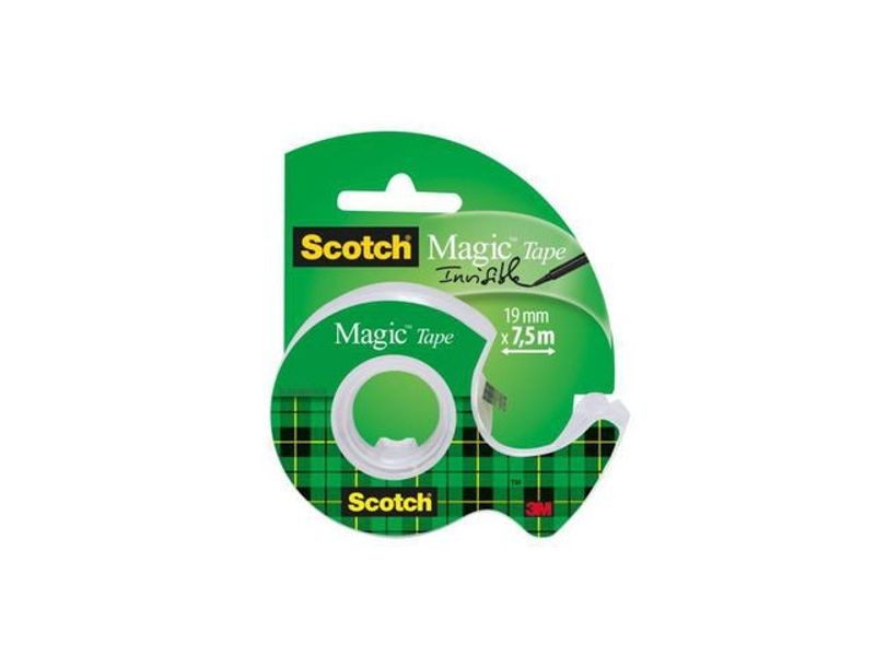 Dokumenttejp SCOTCH 7,5mx19mm m.hållare