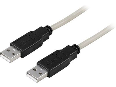 Kabel DELTACO USB 2.0 A-A 3m grå/svart