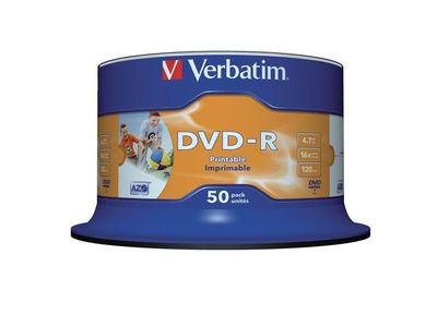 DVD-R VERBATIM 4.7GB Printable 50/fp