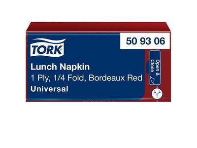 Servett TORK Lunch 1-lags vinröd 500/fp